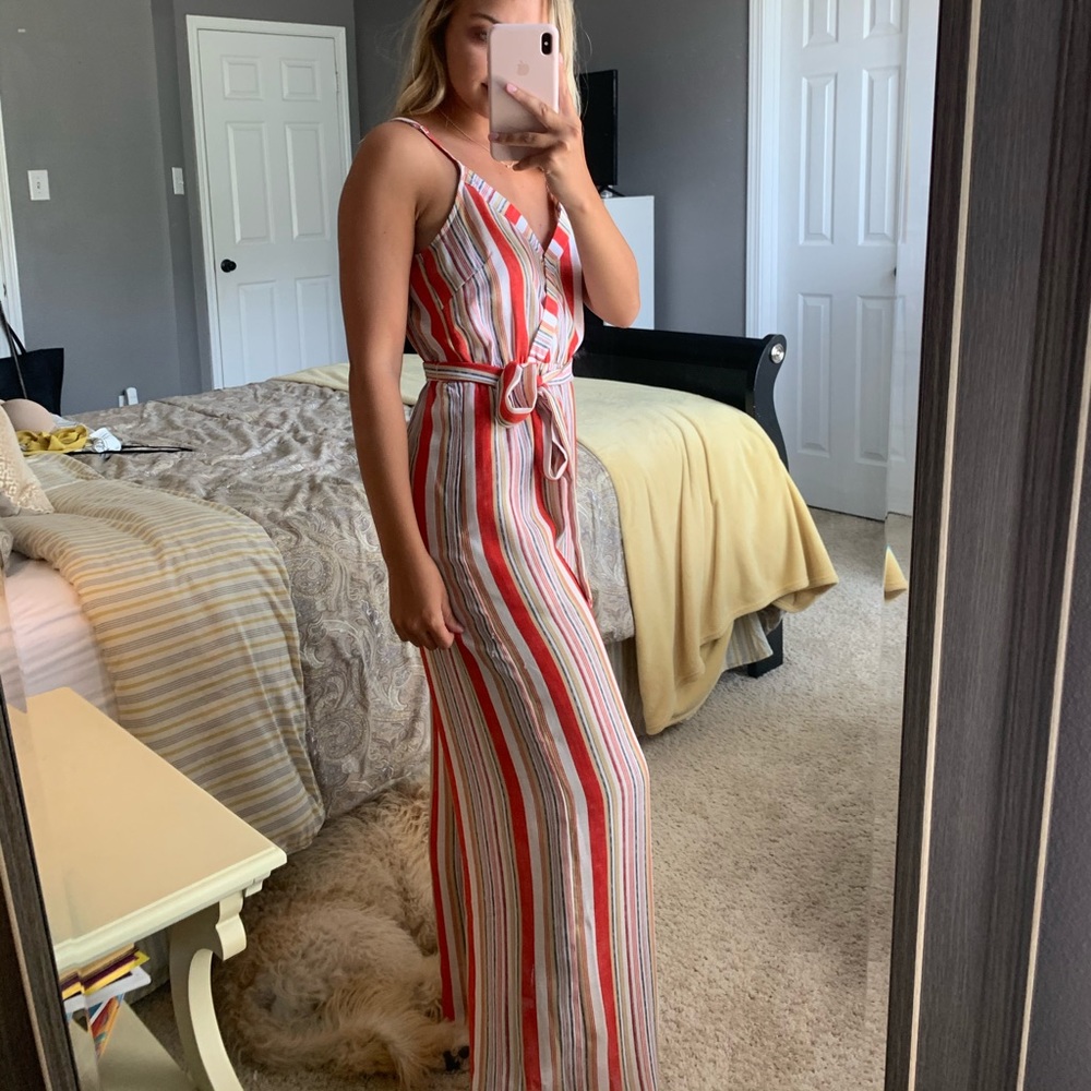 Striped jumpsuit